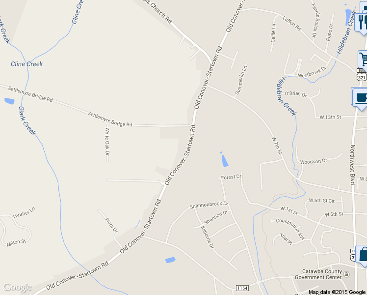 map of restaurants, bars, coffee shops, grocery stores, and more near 1789 Old Conover-Startown Rd in Newton