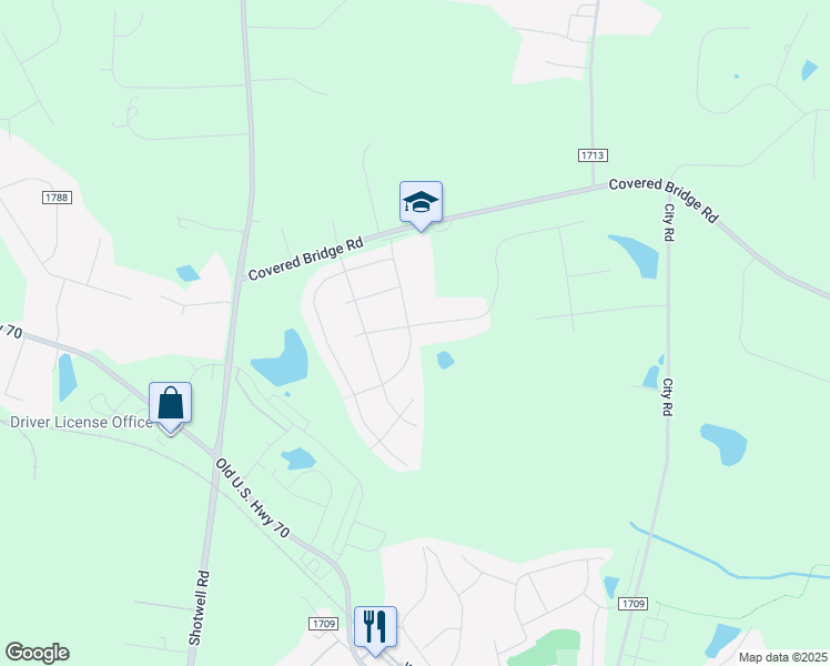 map of restaurants, bars, coffee shops, grocery stores, and more near 283 Hopper Circle in Clayton