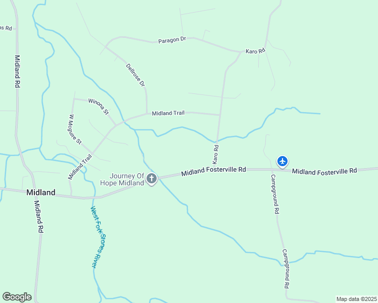 map of restaurants, bars, coffee shops, grocery stores, and more near 2974 Midland Fosterville Road in Bell Buckle