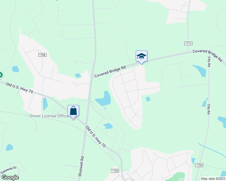 map of restaurants, bars, coffee shops, grocery stores, and more near 218 Ballast Pt in Clayton