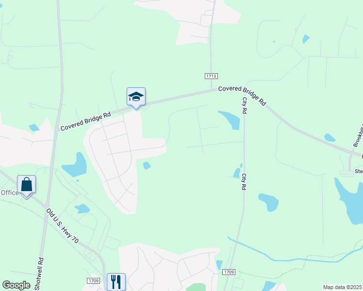 map of restaurants, bars, coffee shops, grocery stores, and more near 308 Cedardale Court in Clayton