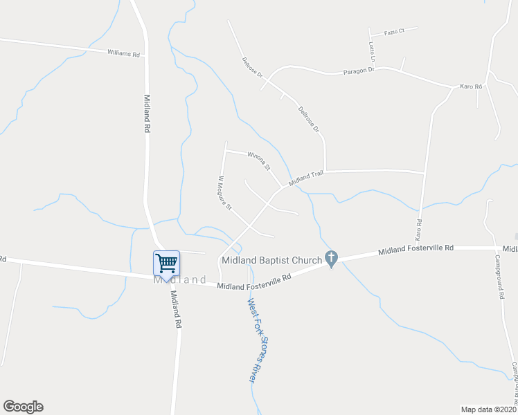 map of restaurants, bars, coffee shops, grocery stores, and more near 3609 Midland Trail in Bell Buckle