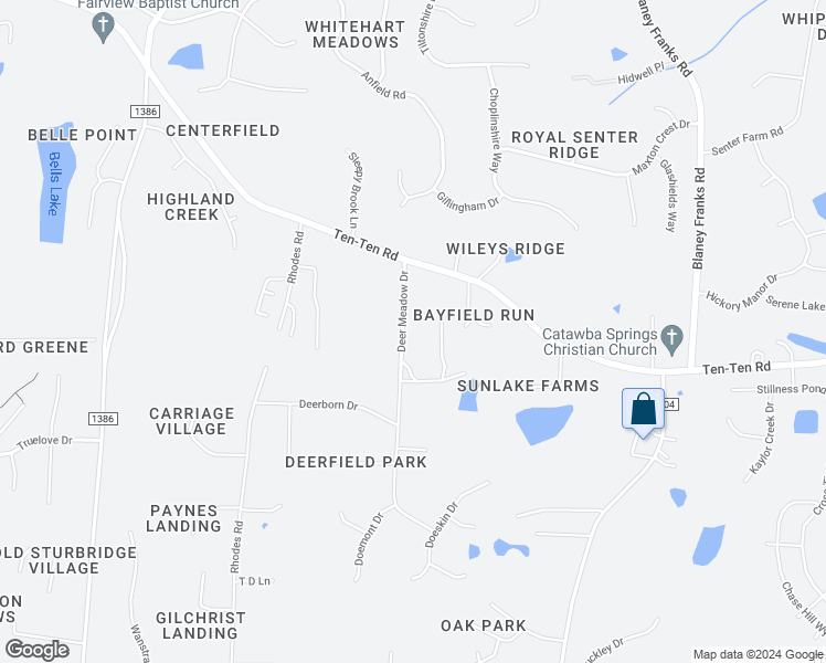 map of restaurants, bars, coffee shops, grocery stores, and more near 8017 Deer Meadow Drive in Apex