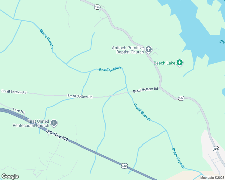 map of restaurants, bars, coffee shops, grocery stores, and more near 416 Brazil Bottom Road in Lexington