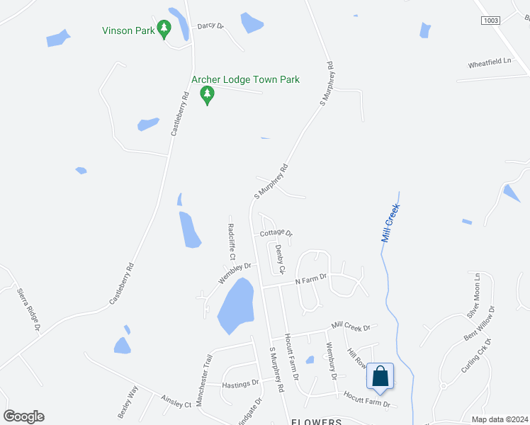 map of restaurants, bars, coffee shops, grocery stores, and more near 84 Ashby Drive in Clayton