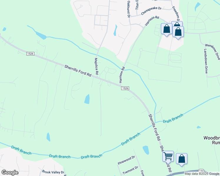 map of restaurants, bars, coffee shops, grocery stores, and more near 2555 Sherrills Ford Road in Salisbury