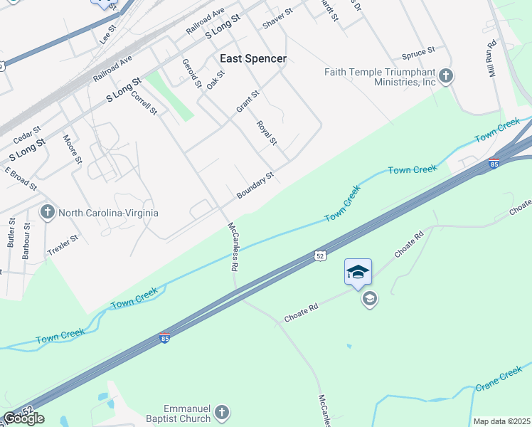 map of restaurants, bars, coffee shops, grocery stores, and more near 420 North Boundary Es Street in Salisbury