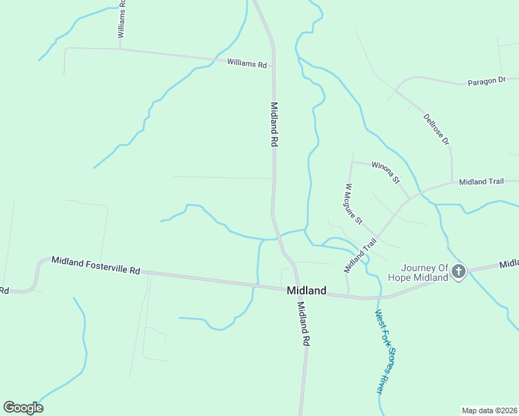 map of restaurants, bars, coffee shops, grocery stores, and more near 8756 Midland Road in Christiana