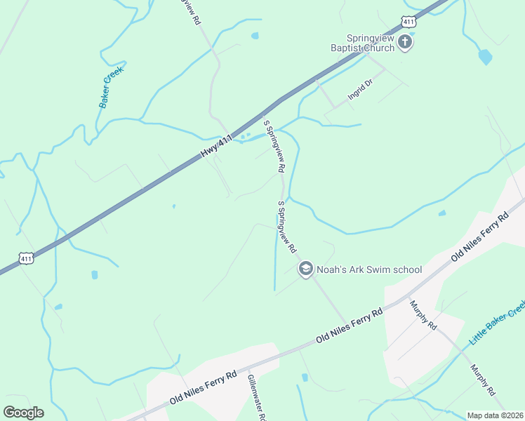 map of restaurants, bars, coffee shops, grocery stores, and more near 209 South Springview Road in Maryville