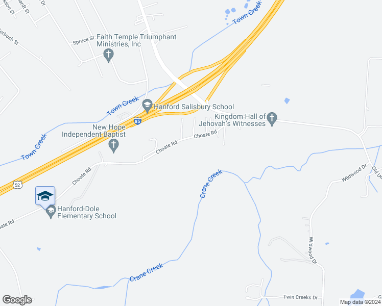 map of restaurants, bars, coffee shops, grocery stores, and more near 1111 Choate Road in Salisbury