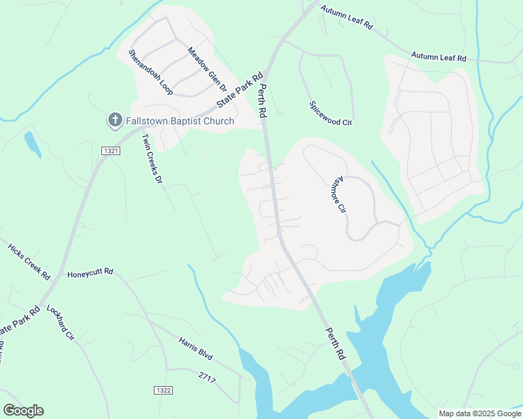 map of restaurants, bars, coffee shops, grocery stores, and more near 1006 Perth Road in Troutman