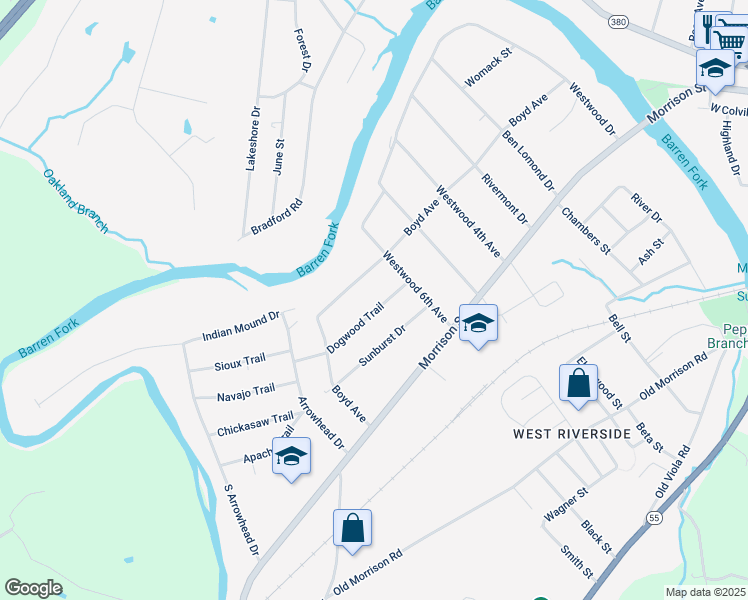map of restaurants, bars, coffee shops, grocery stores, and more near 618 Dogwood Trail in McMinnville