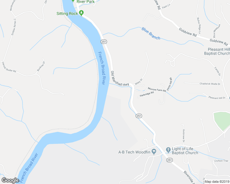 map of restaurants, bars, coffee shops, grocery stores, and more near 1030 Old Marshall Highway in Asheville