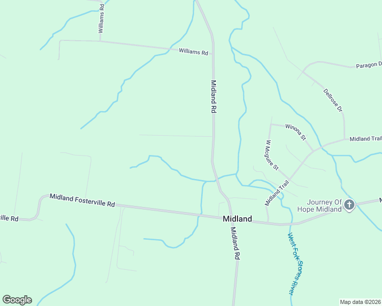 map of restaurants, bars, coffee shops, grocery stores, and more near 8756 Midland Road in Christiana
