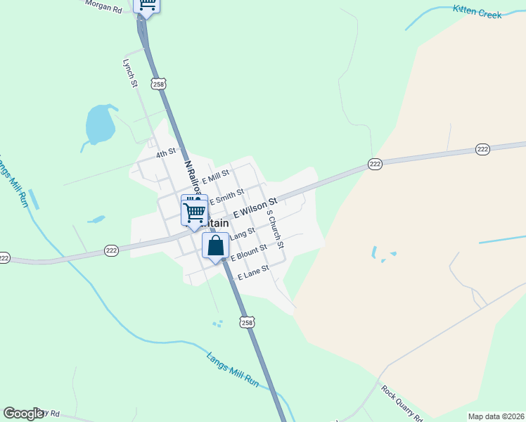 map of restaurants, bars, coffee shops, grocery stores, and more near 3185 South Eason Street in Fountain