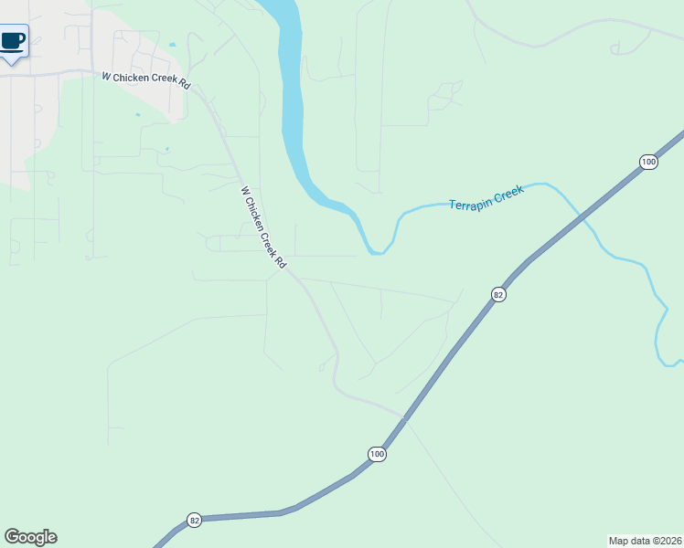 map of restaurants, bars, coffee shops, grocery stores, and more near 20412 West Chicken Creek Road in Cookson