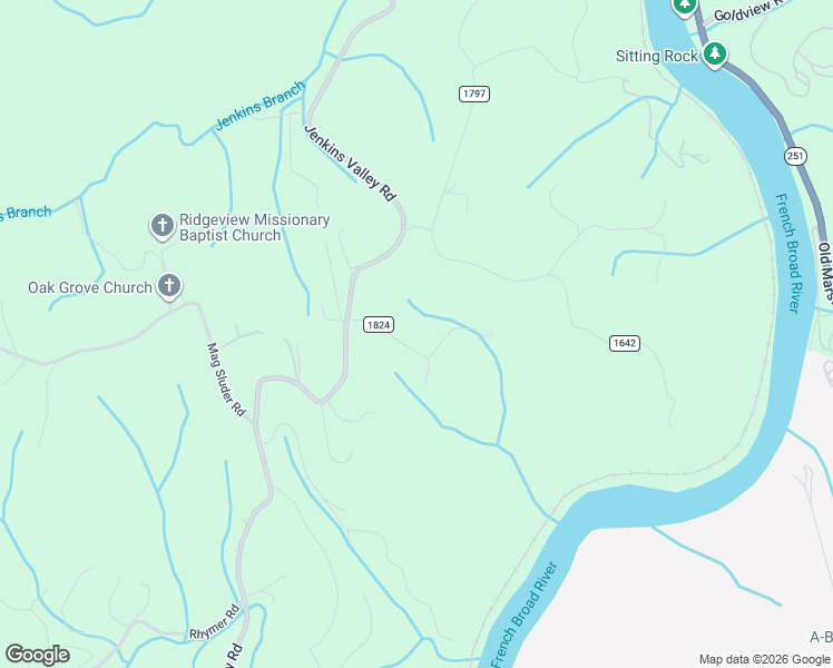 map of restaurants, bars, coffee shops, grocery stores, and more near 45 Johnny Roberts Road in Alexander