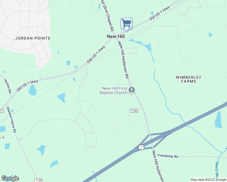 map of restaurants, bars, coffee shops, grocery stores, and more near 3012 Garris Road in New Hill