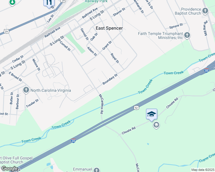 map of restaurants, bars, coffee shops, grocery stores, and more near 420 37 Boundary Street in Salisbury