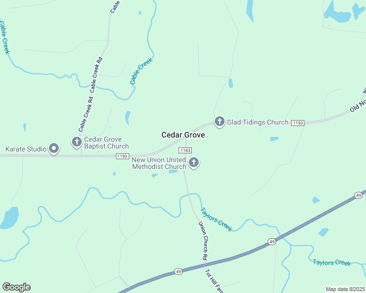 map of restaurants, bars, coffee shops, grocery stores, and more near 2717 Old North Carolina Highway 49 in Asheboro