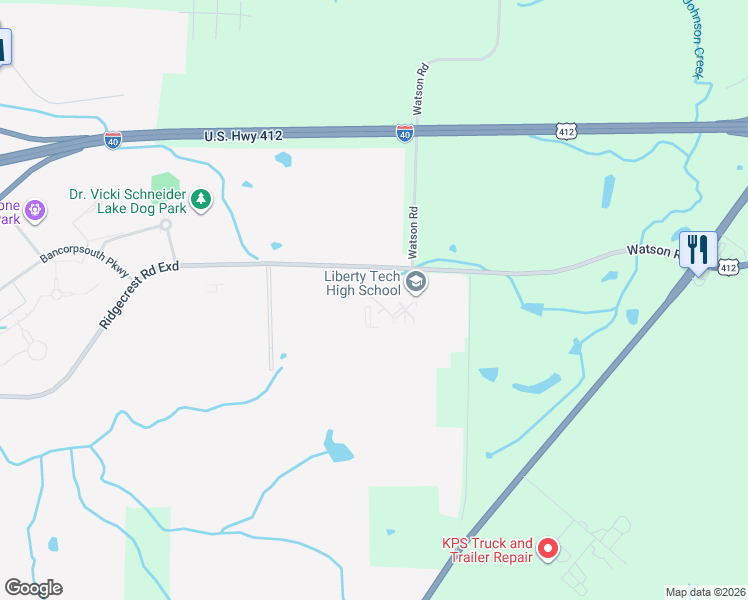 map of restaurants, bars, coffee shops, grocery stores, and more near 3470 Ridgecrest Road Exd in Jackson