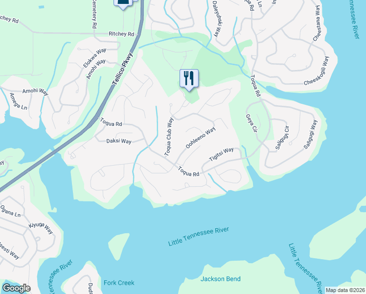 map of restaurants, bars, coffee shops, grocery stores, and more near 110 Oohleeno Way in Loudon