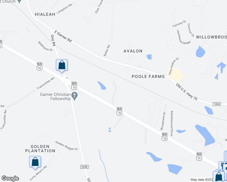 map of restaurants, bars, coffee shops, grocery stores, and more near 3928 Granny Farm Road in Clayton