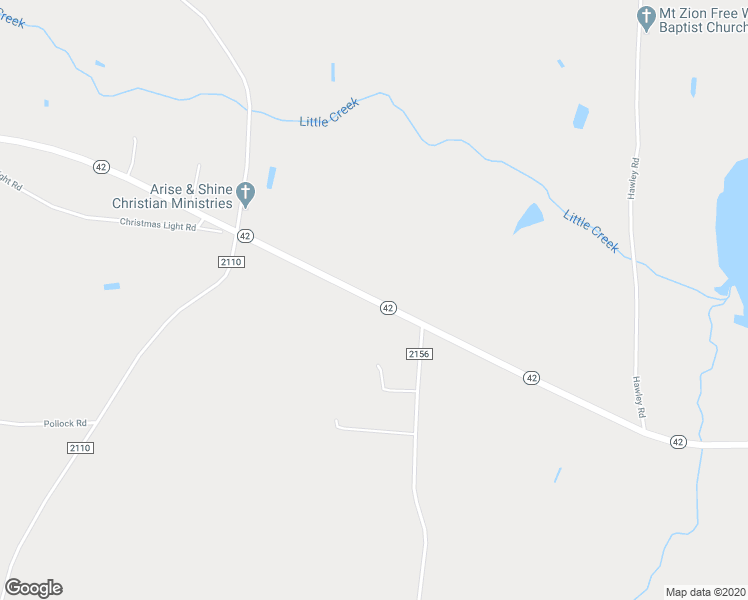 map of restaurants, bars, coffee shops, grocery stores, and more near 13527 North Carolina 42 in Kenly