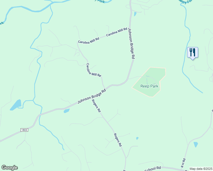 map of restaurants, bars, coffee shops, grocery stores, and more near 4850 Johnson Bridge Road in Hickory