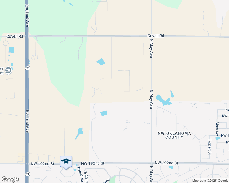 map of restaurants, bars, coffee shops, grocery stores, and more near Northwest 201st Street in Edmond
