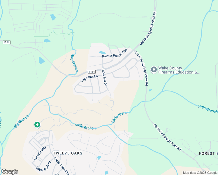 map of restaurants, bars, coffee shops, grocery stores, and more near 437 Oaks End Drive in Holly Springs
