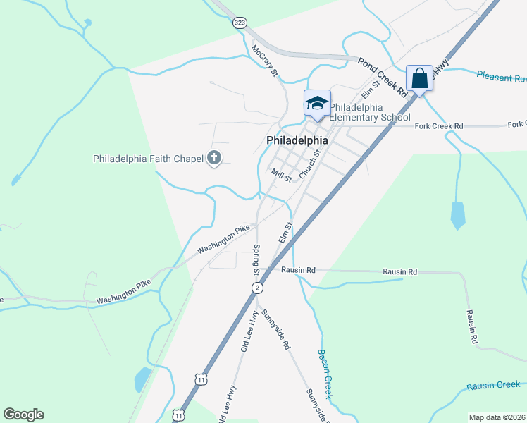 map of restaurants, bars, coffee shops, grocery stores, and more near 1122 Spring Street in Philadelphia