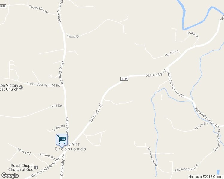 map of restaurants, bars, coffee shops, grocery stores, and more near 3194 Old Shelby Road in Hickory