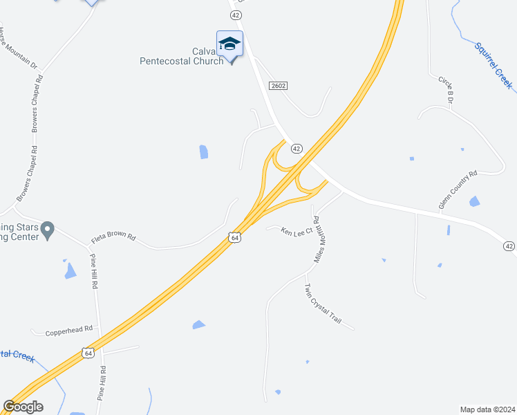 map of restaurants, bars, coffee shops, grocery stores, and more near 1698 Fleta Brown Road in Asheboro