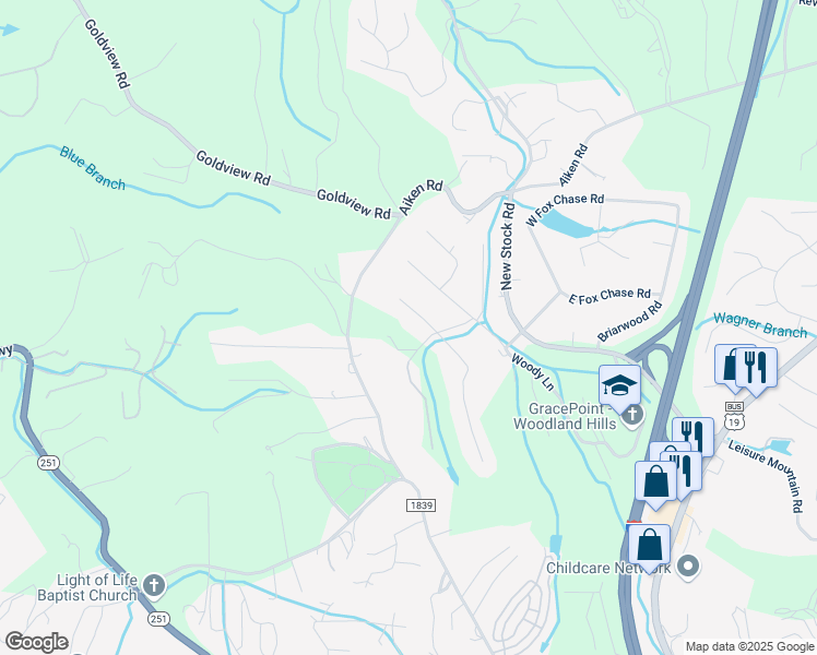 map of restaurants, bars, coffee shops, grocery stores, and more near 210 Wildflower Road in Asheville
