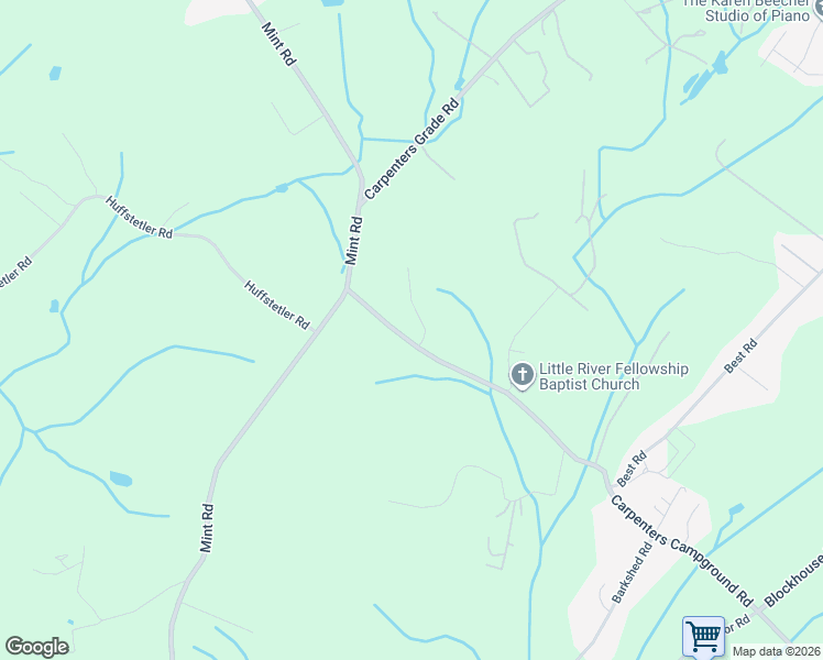 map of restaurants, bars, coffee shops, grocery stores, and more near 1434 Carpenters Campground Road in Maryville