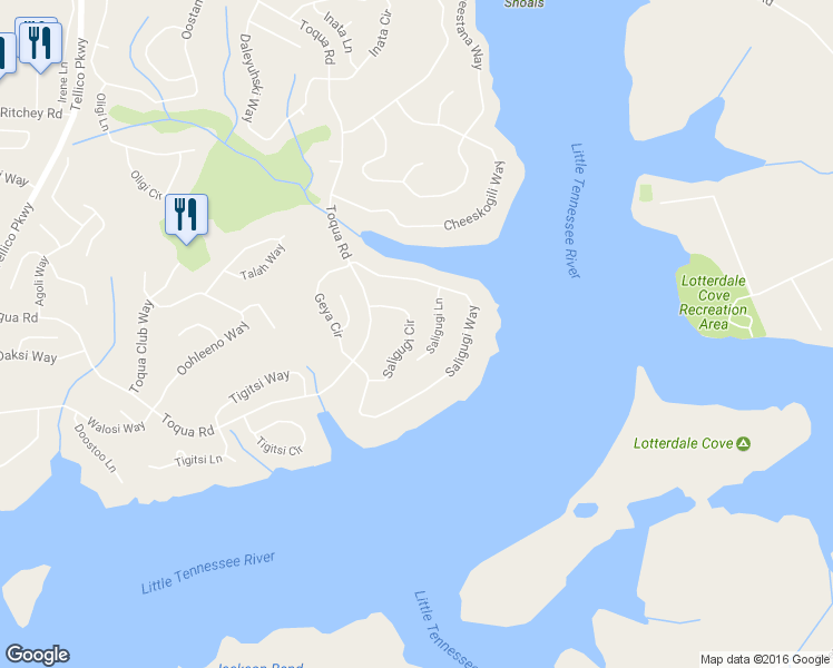 map of restaurants, bars, coffee shops, grocery stores, and more near 219 Saligugi Circle in Loudon