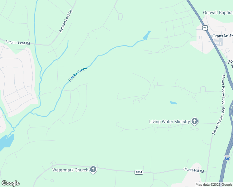 map of restaurants, bars, coffee shops, grocery stores, and more near 120 Nantz Woods Lane in Troutman