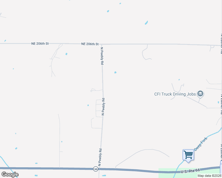 map of restaurants, bars, coffee shops, grocery stores, and more near 20000 North Peebly Road in Luther