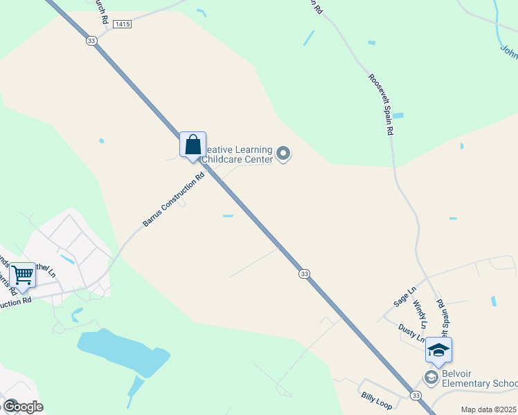 map of restaurants, bars, coffee shops, grocery stores, and more near 2916 North Carolina 33 in Greenville