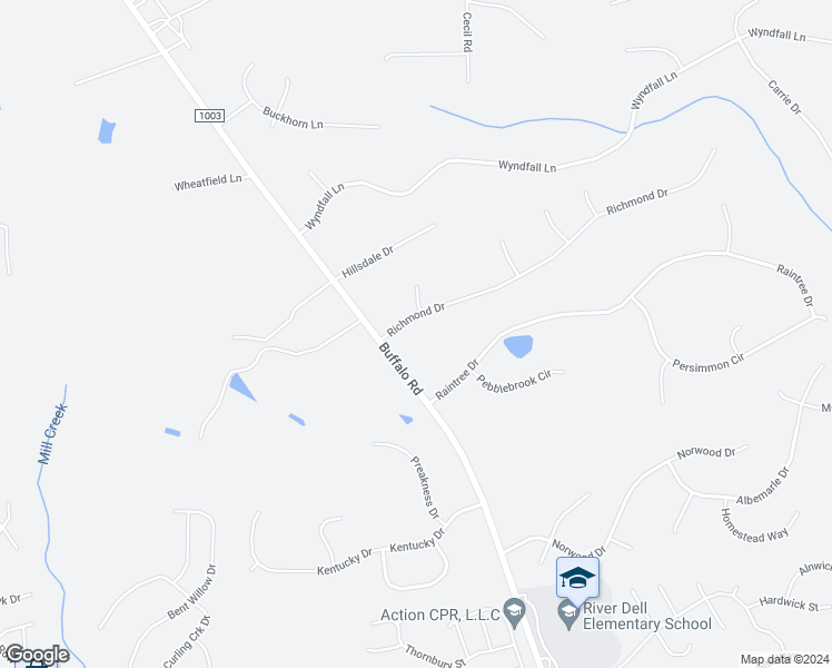map of restaurants, bars, coffee shops, grocery stores, and more near 2 Richmond Drive in Clayton