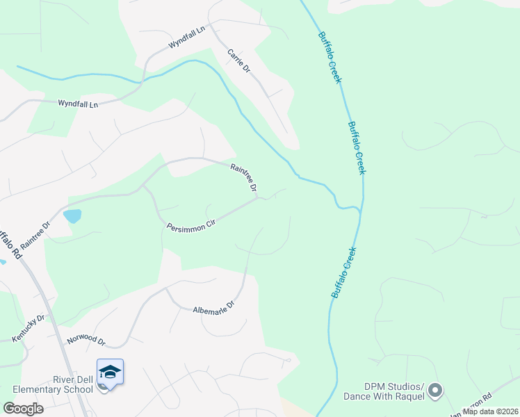 map of restaurants, bars, coffee shops, grocery stores, and more near 2208 Persimmon Circle in Clayton