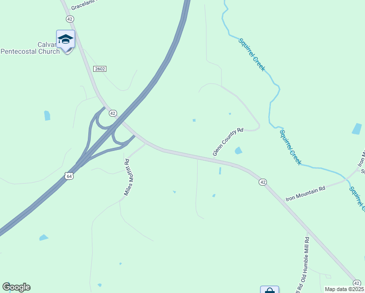 map of restaurants, bars, coffee shops, grocery stores, and more near 1855 North Carolina 42 in Asheboro
