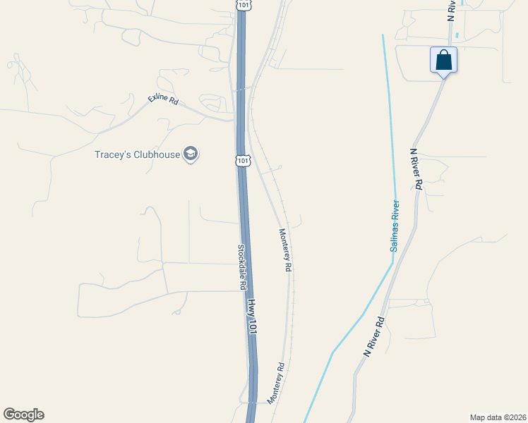 map of restaurants, bars, coffee shops, grocery stores, and more near 5095 Stockdale Road in Paso Robles