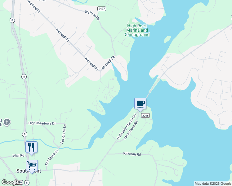 map of restaurants, bars, coffee shops, grocery stores, and more near 362 Shepps Boat Dock Road in Lexington