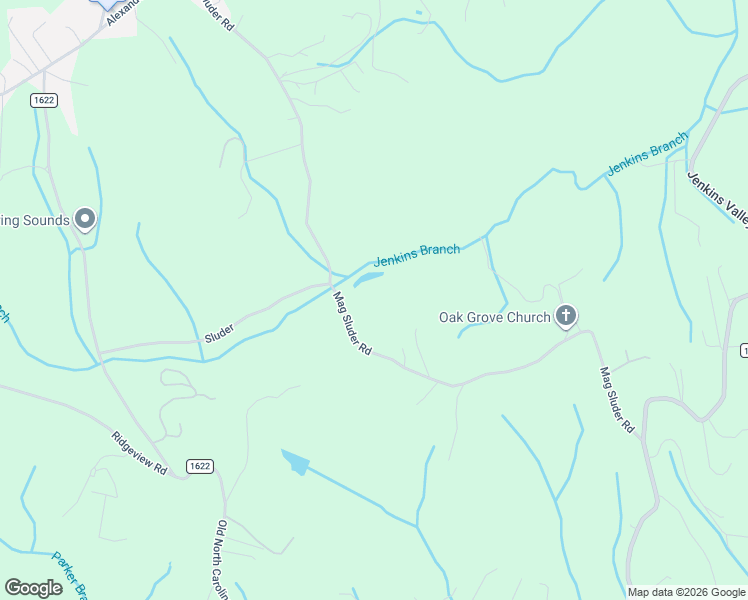 map of restaurants, bars, coffee shops, grocery stores, and more near 351 Mag Sluder Road in Alexander