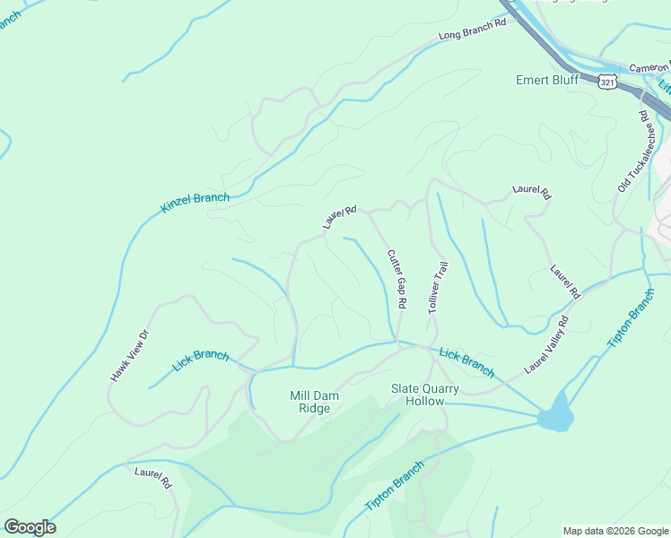 map of restaurants, bars, coffee shops, grocery stores, and more near 206 Ace Gap Road in Townsend