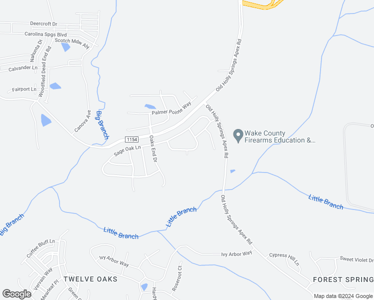 map of restaurants, bars, coffee shops, grocery stores, and more near Azalea View Way in Wake County