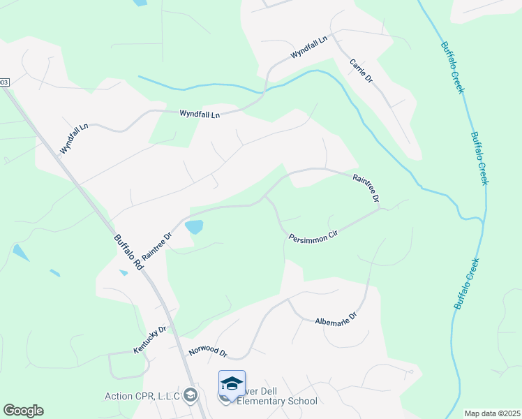 map of restaurants, bars, coffee shops, grocery stores, and more near 2112 Raintree Drive in Clayton