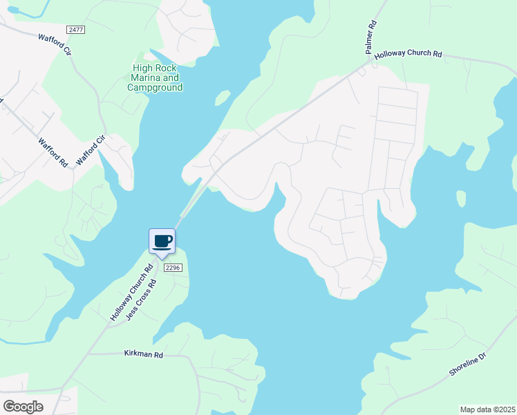 map of restaurants, bars, coffee shops, grocery stores, and more near 270 High Rock Shores Drive in Lexington